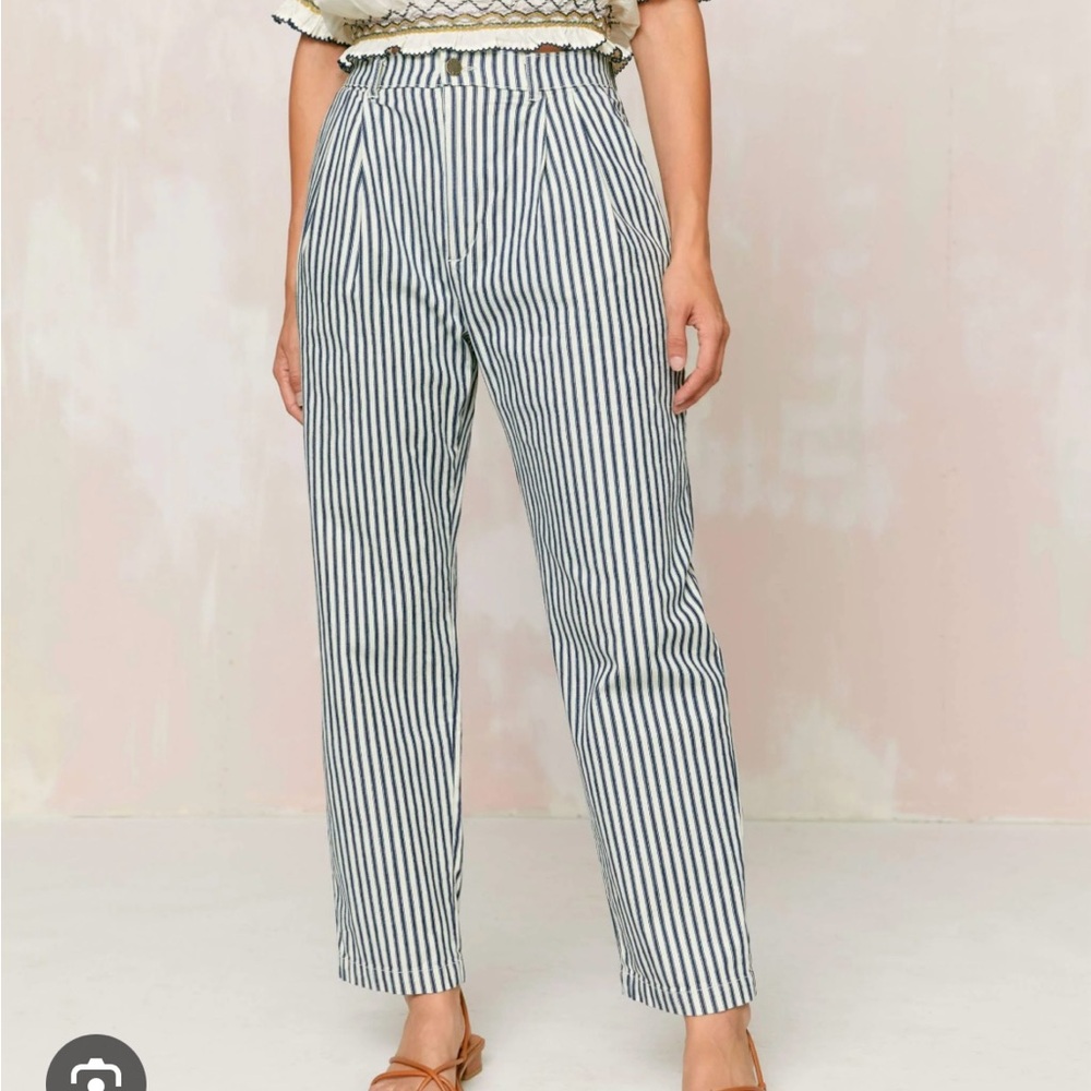 Christy Dawn Lena Jeans in Railroad Stripe - NWOT